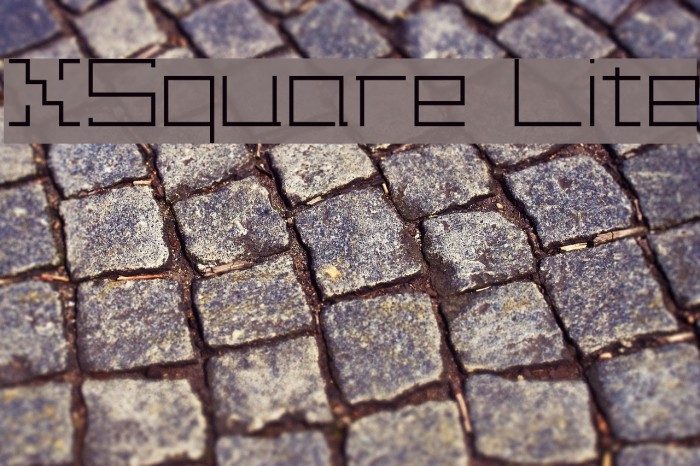 XSquare Lite Font examples