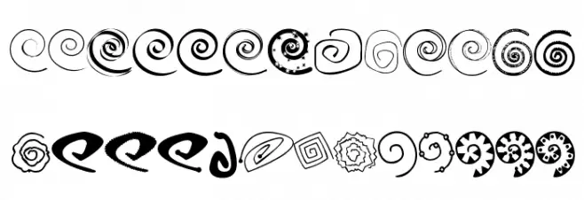 xspiralmental Font UPPERCASE
