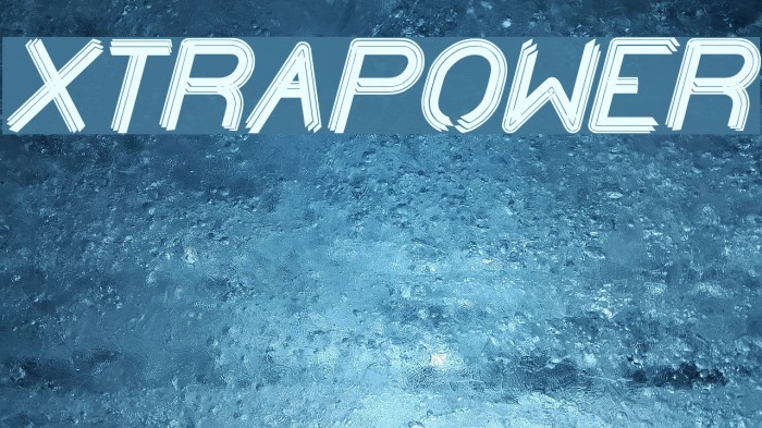 XTRAPOWER Font examples