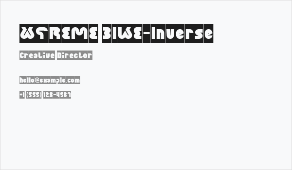 XTREME BIKE-Inverse Business Card