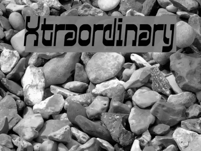 Xtraordinary Font examples