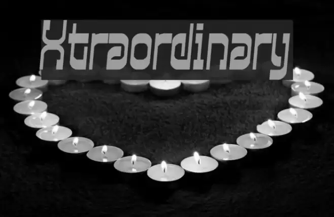 Xtraordinary Font examples