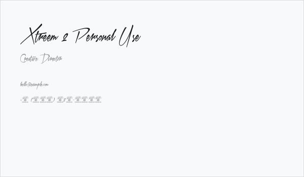 Xtreem 2 Personal Use Business Card