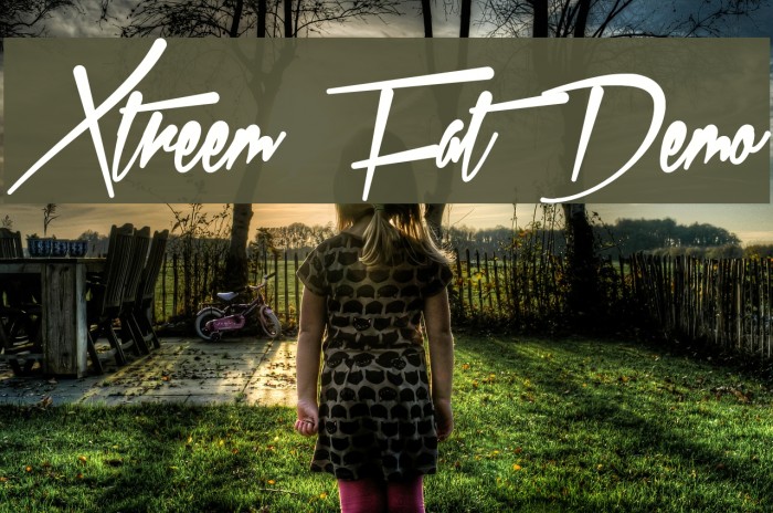 Xtreem Fat Demo Font examples