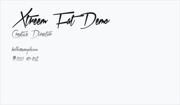 Xtreem Fat Demo Business Card