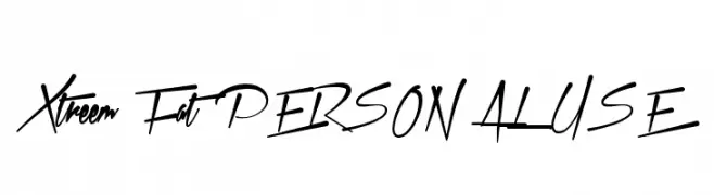 Xtreem Fat PERSONAL USE  免费字体下载