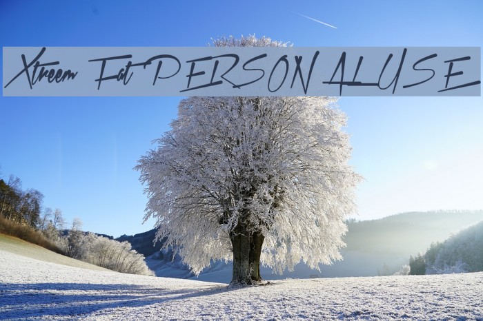 Xtreem Fat PERSONAL USE Font examples