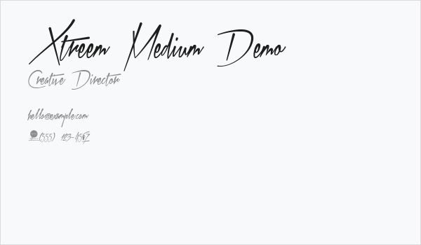 Xtreem Medium Demo Business Card