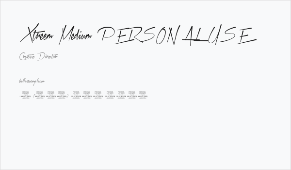 Xtreem Medium PERSONAL USE Business Card