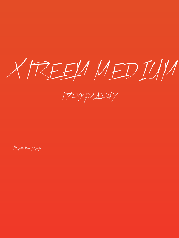 Xtreem Medium PERSONAL USE Poster