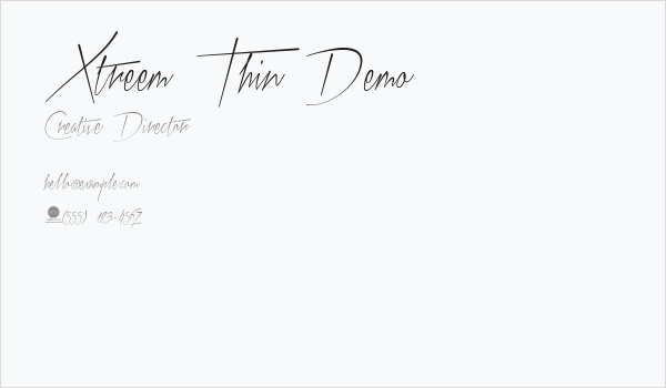 Xtreem Thin Demo Business Card