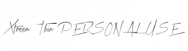 Xtreem Thin PERSONAL USE  免费字体下载