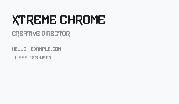 Xtreme Chrome Business Card