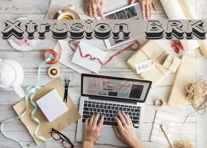 Xtrusion BRK Font examples