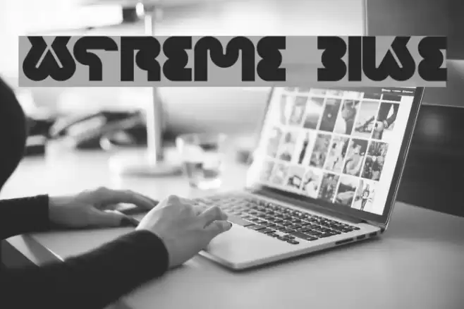 xtreme bike Font examples