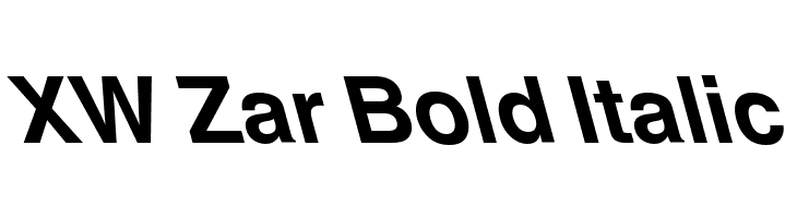 XW Zar Bold Italic  les polices de caractères gratuit tlcharger