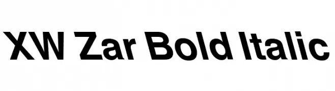 XW Zar Bold Italic  font caratteri gratis