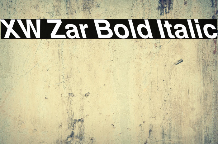 XW Zar Bold Italic Example 2