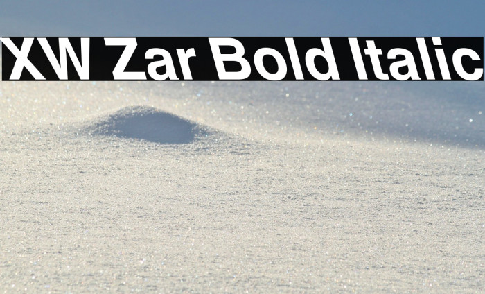 XW Zar Bold Italic Example 3