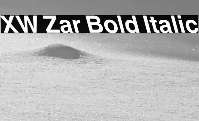 XW Zar Bold Italic Font examples