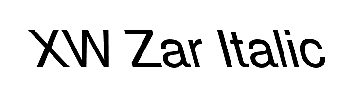 XW Zar Italic  フリーフォントのダウンロード