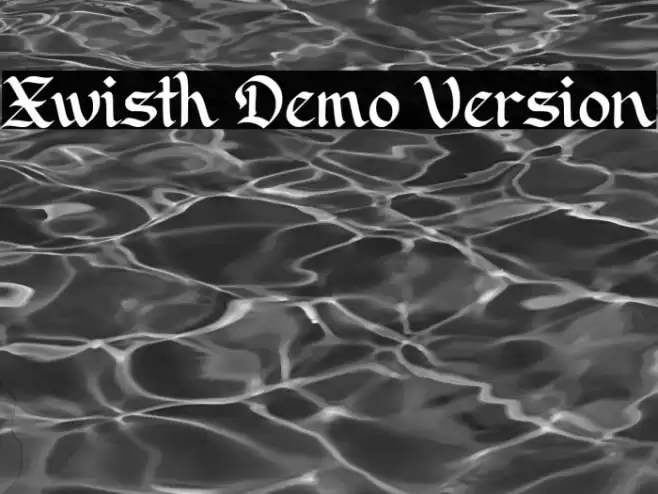 Xwisth Demo Version Font examples