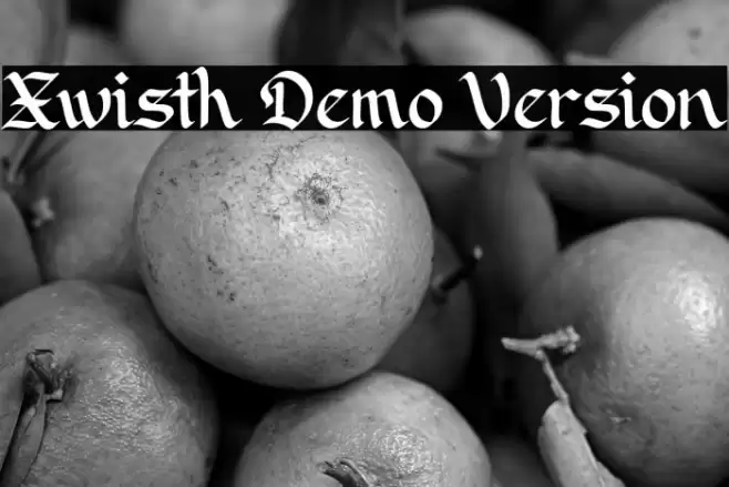 Xwisth Demo Version Font examples