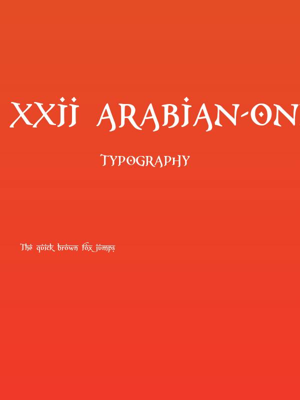 XXII ARABIAN-ONENIGHTSTAND Bold Poster