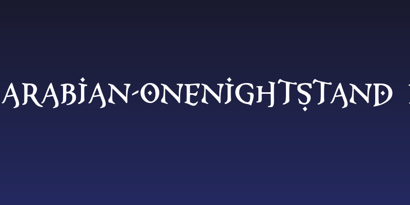XXII ARABIAN-ONENIGHTSTAND Bold Social Header
