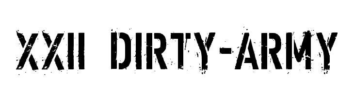 XXII DIRTY-ARMY Шрифта