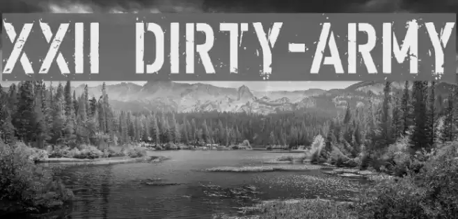 XXII DIRTY-ARMY Шрифта examples
