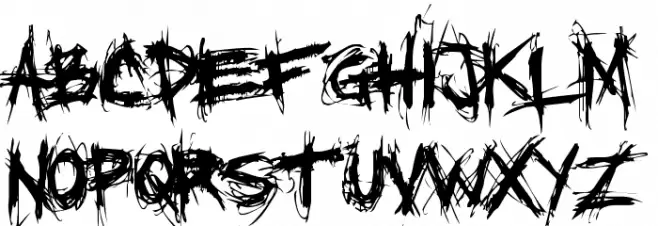 XXII SCRATCH フォント 小文字