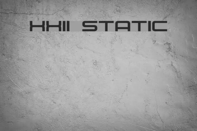 XXII STATIC Font examples