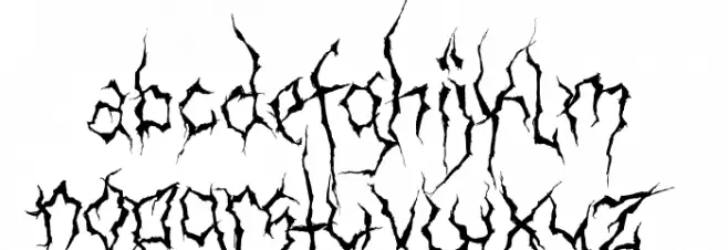 XXII Ultimate-Black-Metal Fallen-Angel फ़ॉन्ट लोअरकेस
