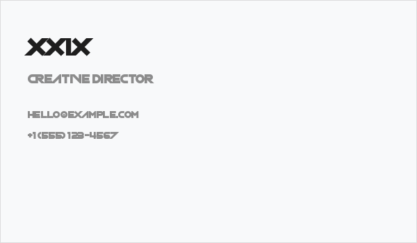 XXIX Business Card