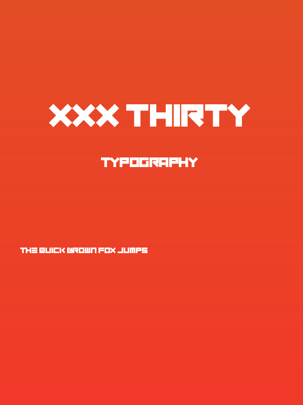 XXX Thirty Poster