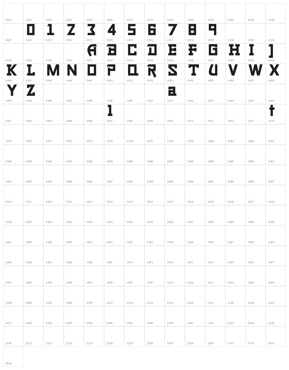 xxjjoosengx33xx 2 Bold Character Map