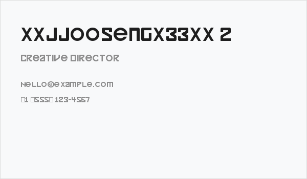 xxjjoosengx33xx 2 Business Card