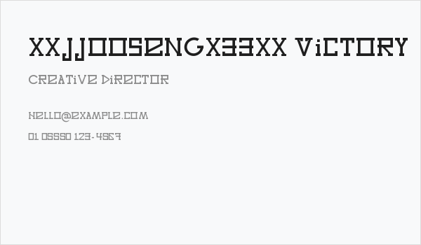 xxjjoosengx33xx Victory Business Card