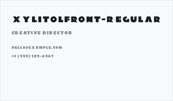 XylitolFront-Regular Business Card