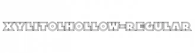 XylitolHollow-Regular  Frei Schriftart Herunterladen