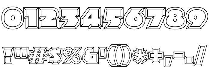 XylitolHollow-Regular Font OTHER CHARS