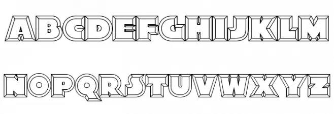 XylitolHollow-Regular 字体 大写