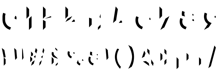 XylitolLeft-Regular Font OTHER CHARS