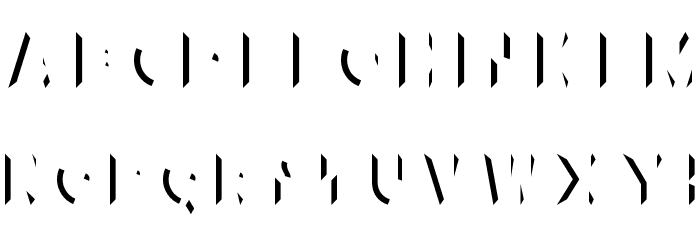 XylitolLeft-Regular Font LOWERCASE