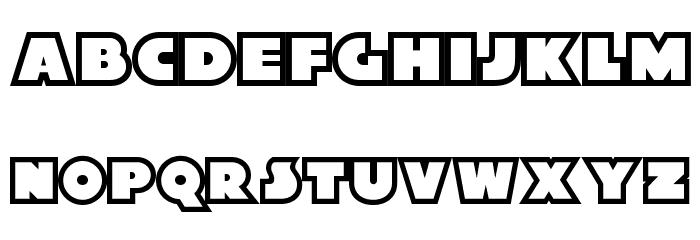XylitolOutline-Regular Font LOWERCASE