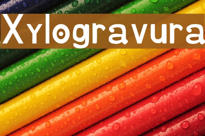 Xylogravura Font examples