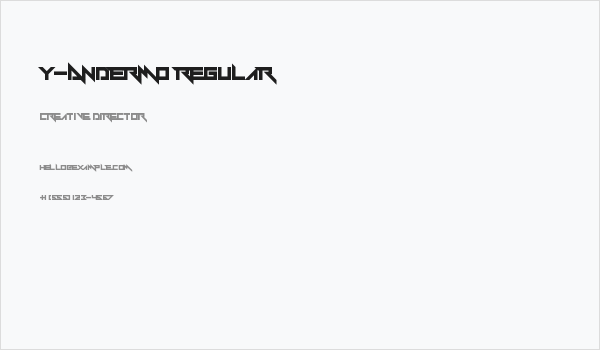 Y-Andermo Regular Business Card