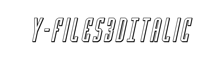 Y-Files 3D Italic  font caratteri gratis