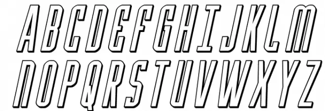 Y-Files 3D Italic フォント 大文字